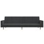 Voir la diapositive 5 : VIDAXL Canape-lit a 2 places gris fonce tissu