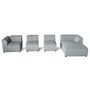 Voir la diapositive 3 : LISA DESIGN Suaro - canapé modulable d'angle droit 5 places en tissu texturé
