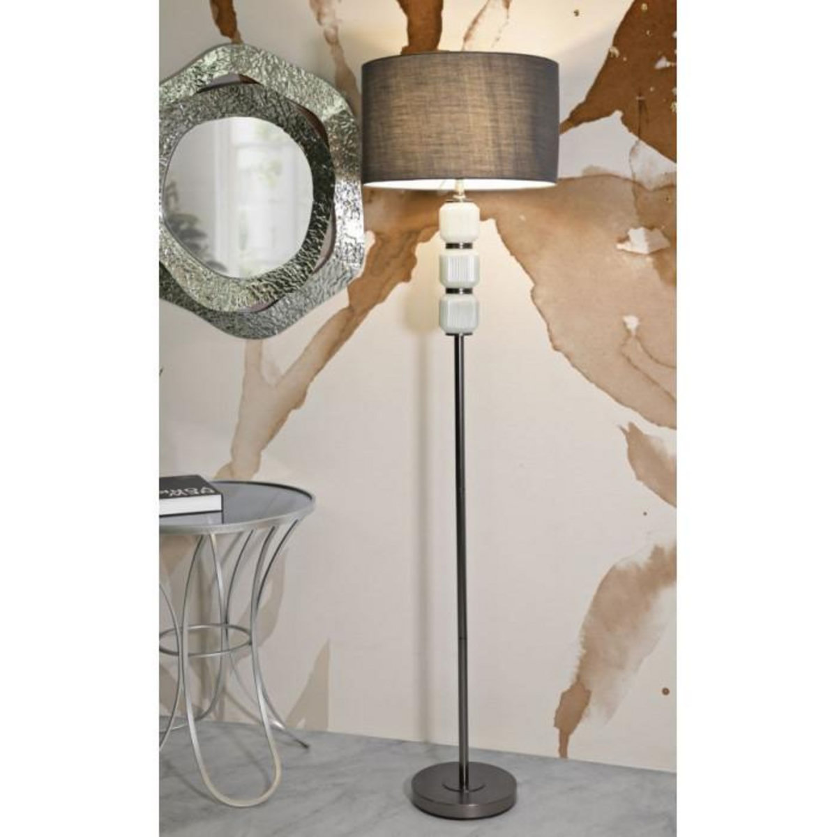 Paris Prix Lampadaire en Métal  Bright One  163cm Blanc & Gris