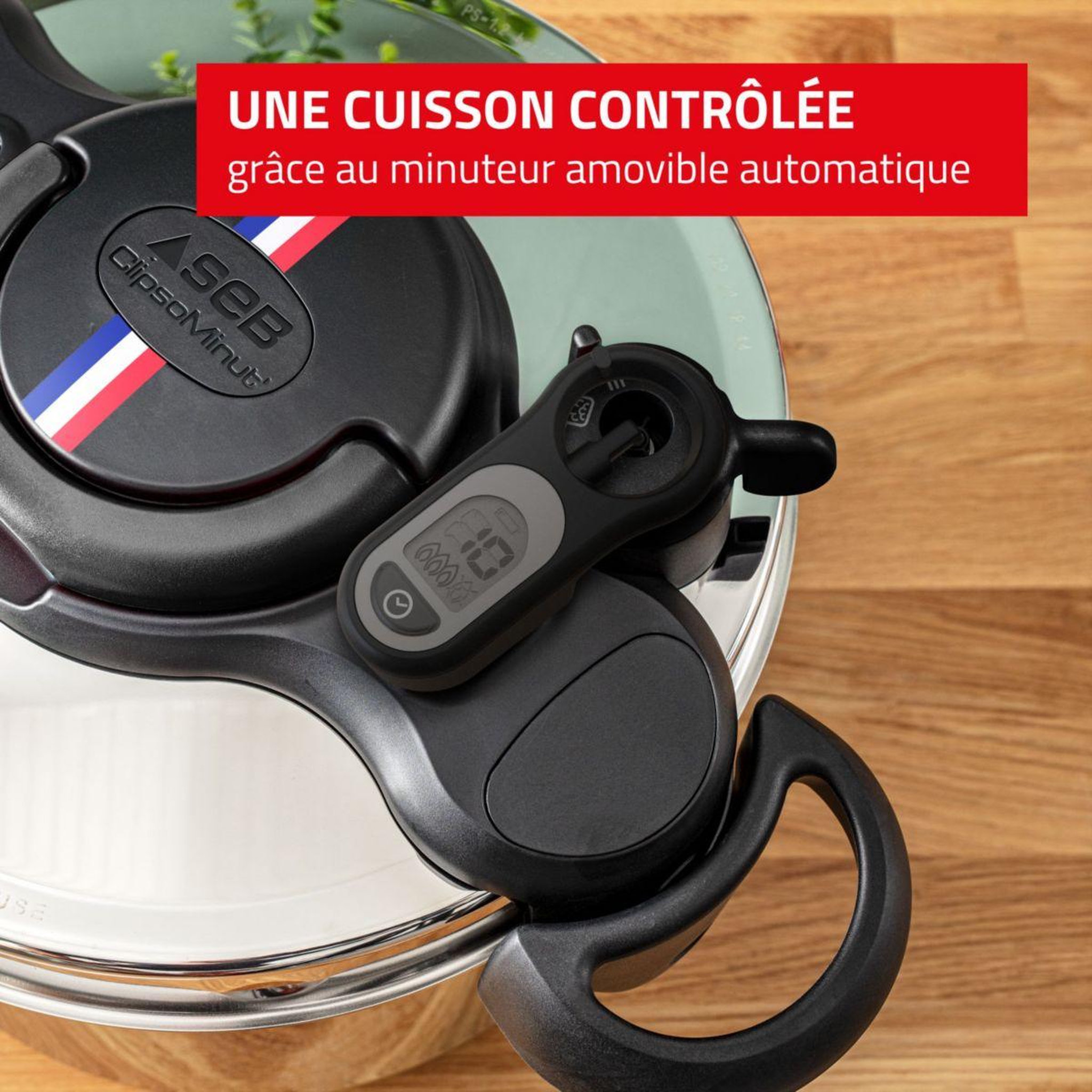 Voir la diapositive 4 : SEB Autocuiseur ClipsoMinut de vos régions 9L + Minuteur