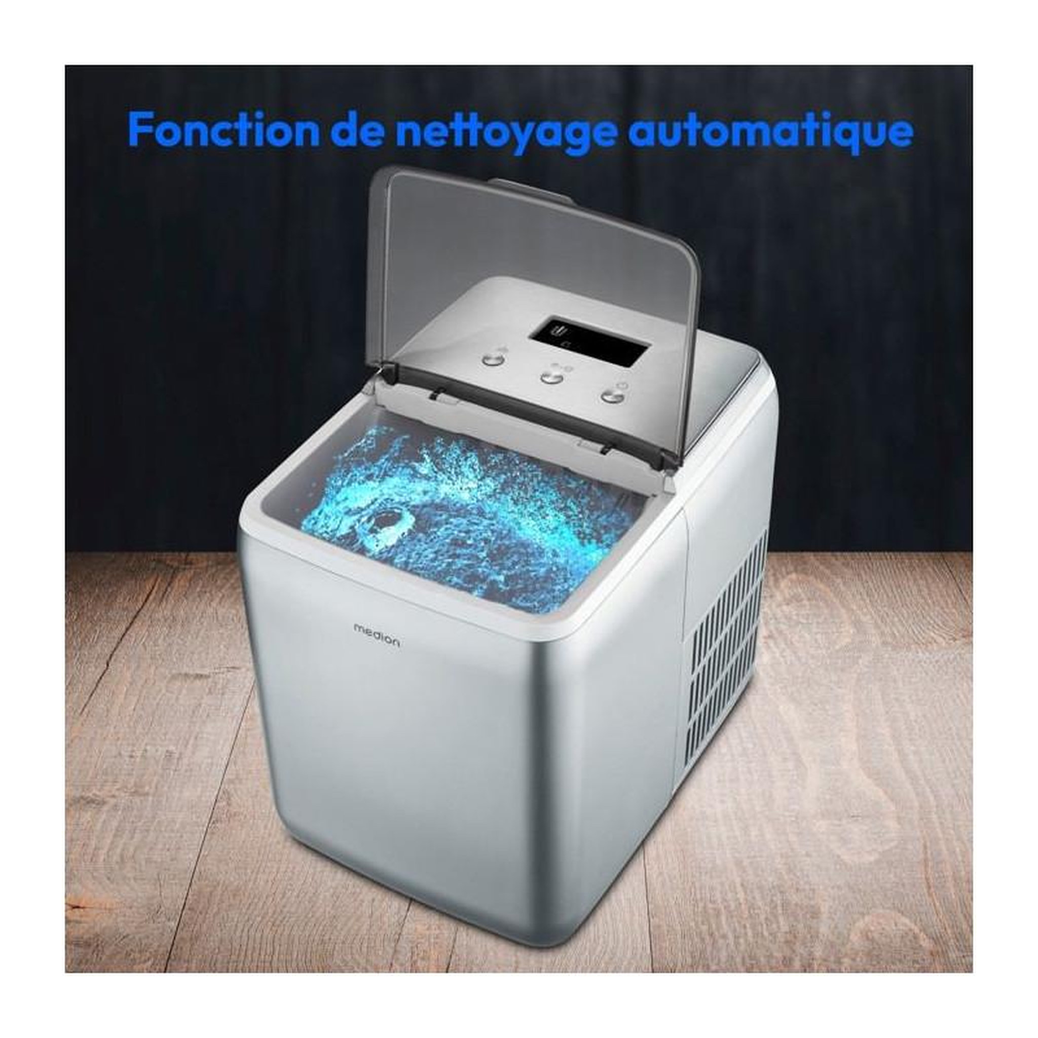 Voir la diapositive 6 : Medion MEDION Machine a glaçons (taille des glaçons petite & grande, réservoir d'eau de 2,6 litres, durée de production courte env.