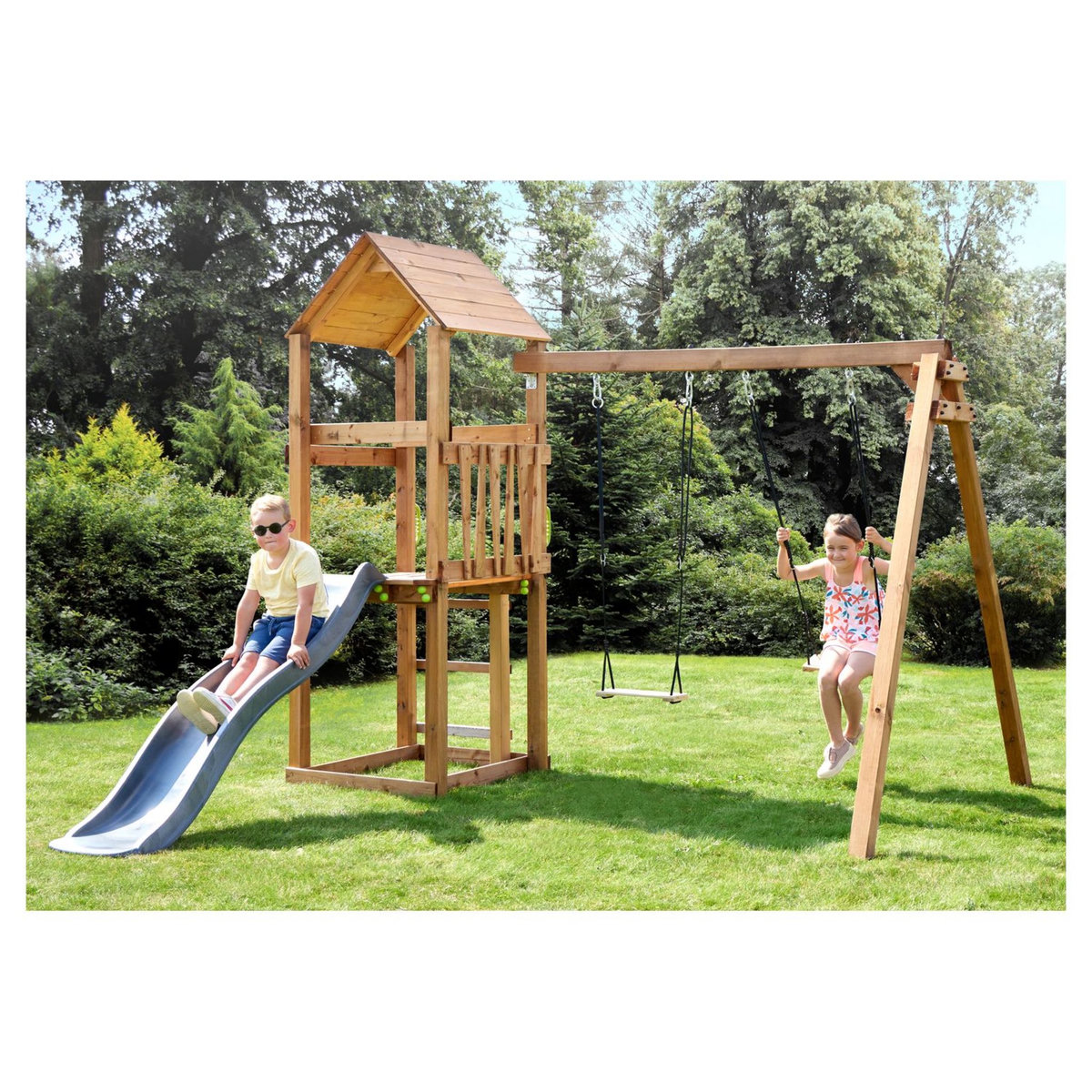 Soulet Aire de jeux avec toboggan - Bois - H2,36m - NOUMEA