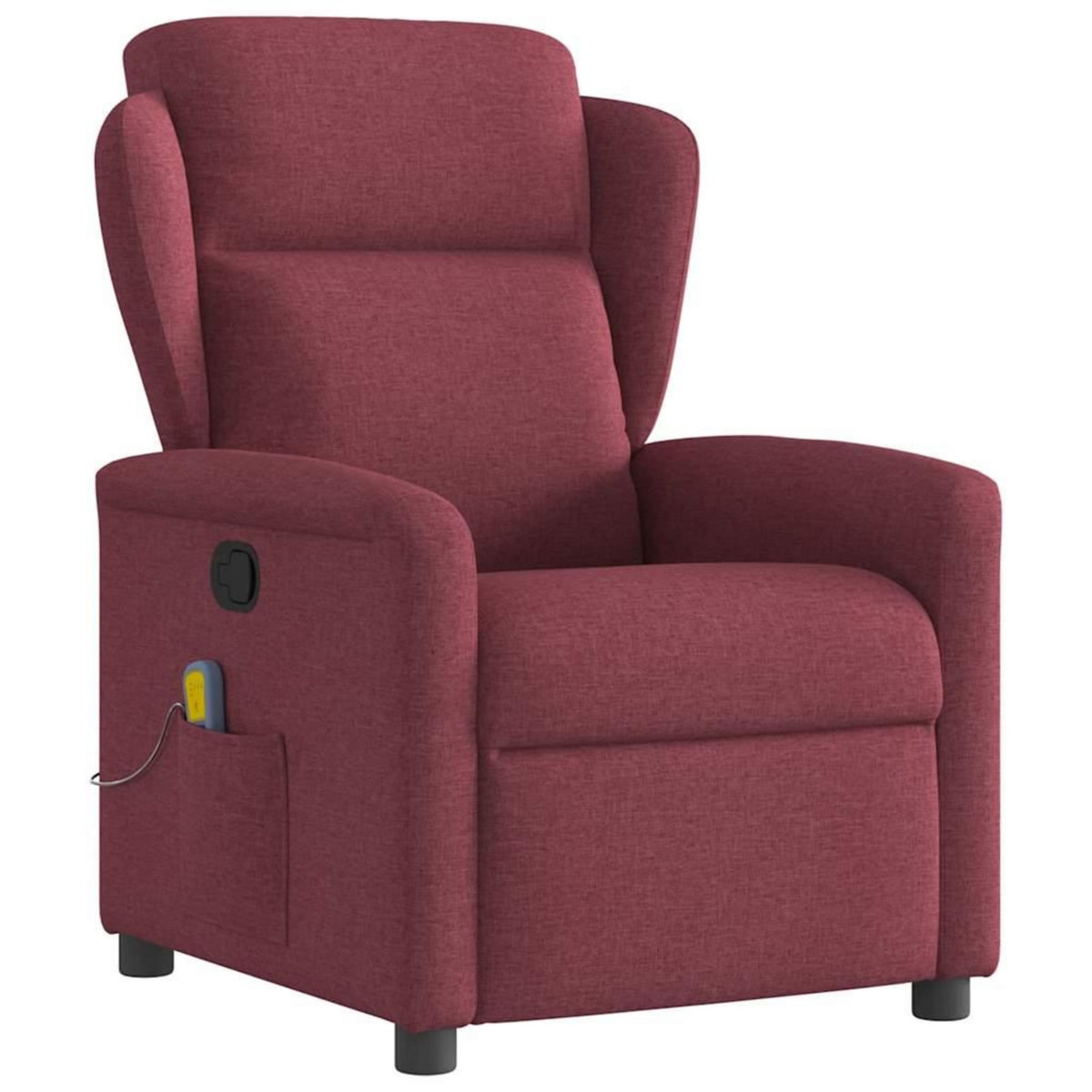 VIDAXL Fauteuil de massage inclinable Rouge bordeaux Tissu