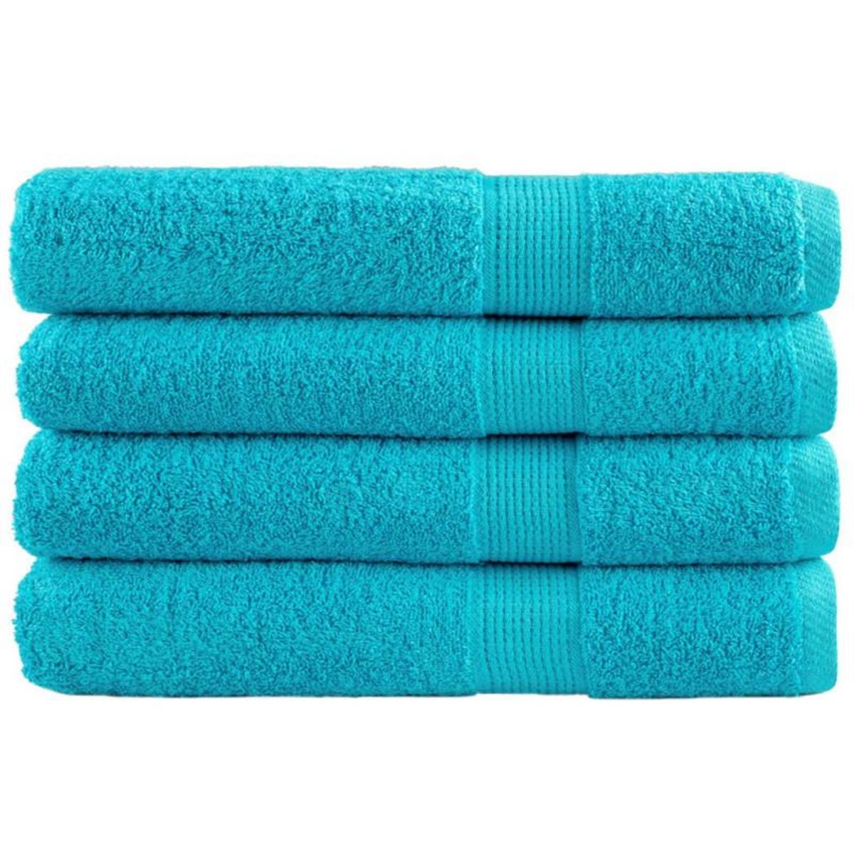 VIDAXL Serviettes de qualité supérieure SOLUND 4 pcs turquoise