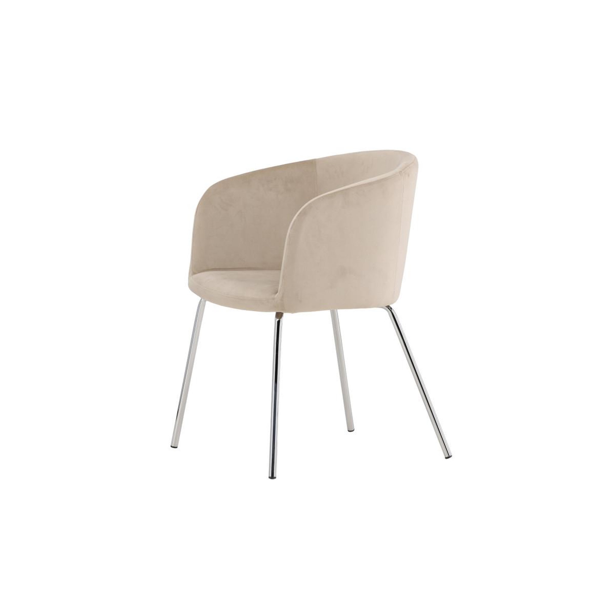 Voir la diapositive 4 : Paris Prix Chaise en velours  berit  78cm beige & argent