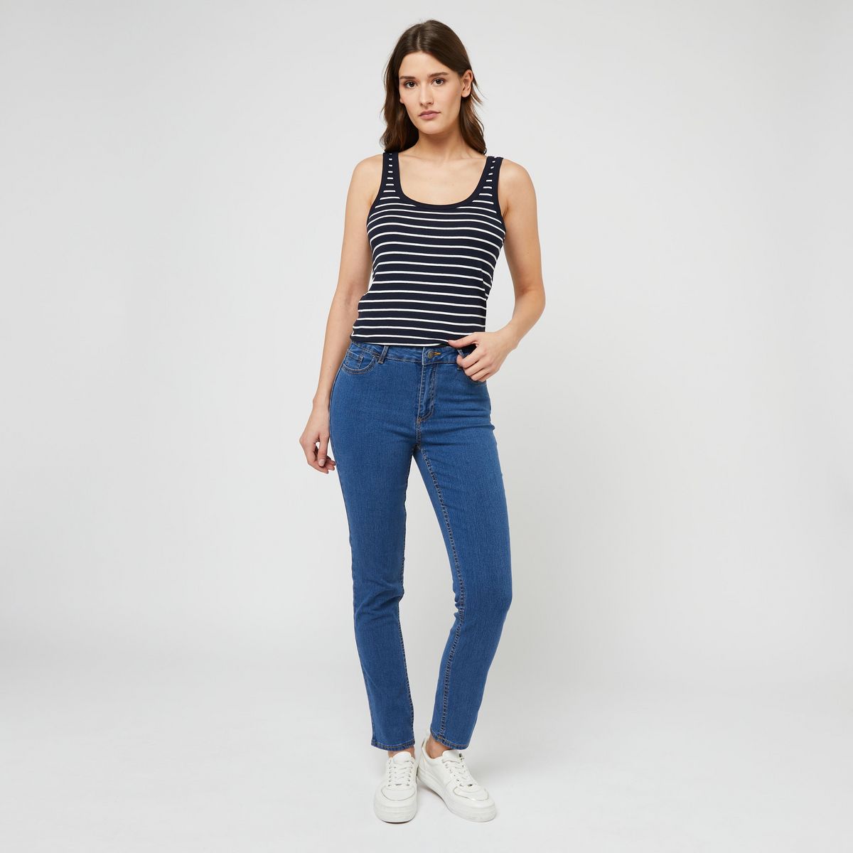 INEXTENSO Jean slim bleu femme