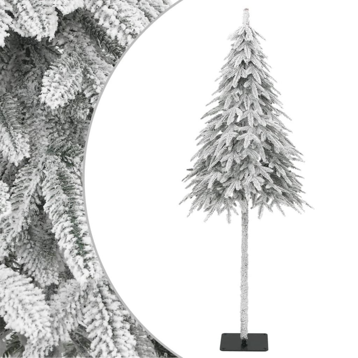 VIDAXL Sapin de Noël artificiel avec neige floquee 210 cm