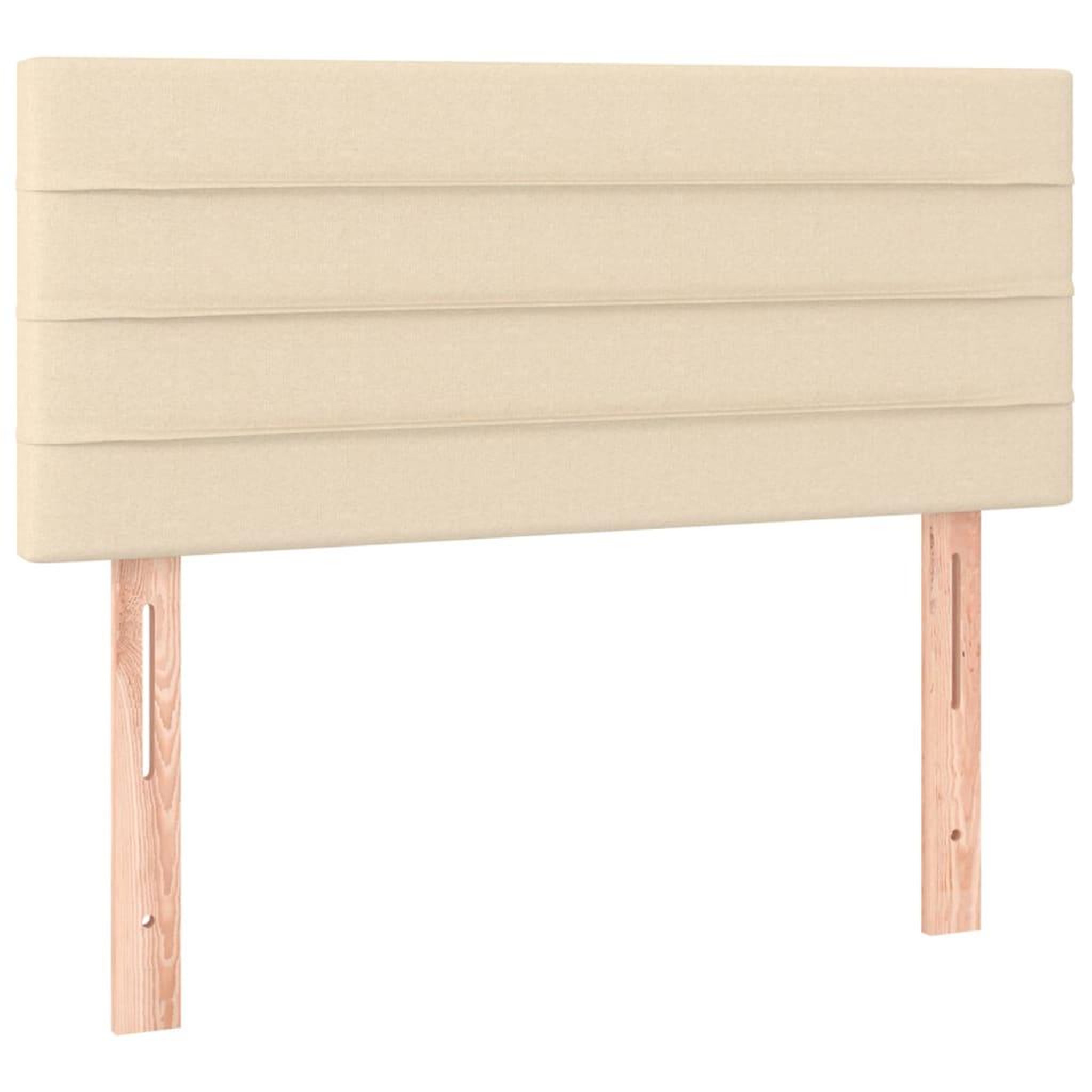 Voir la diapositive 4 : VIDAXL Tete de lit a LED Creme 100x5x78/88 cm Tissu