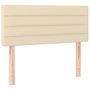 Voir la diapositive 4 : VIDAXL Tete de lit a LED Creme 100x5x78/88 cm Tissu