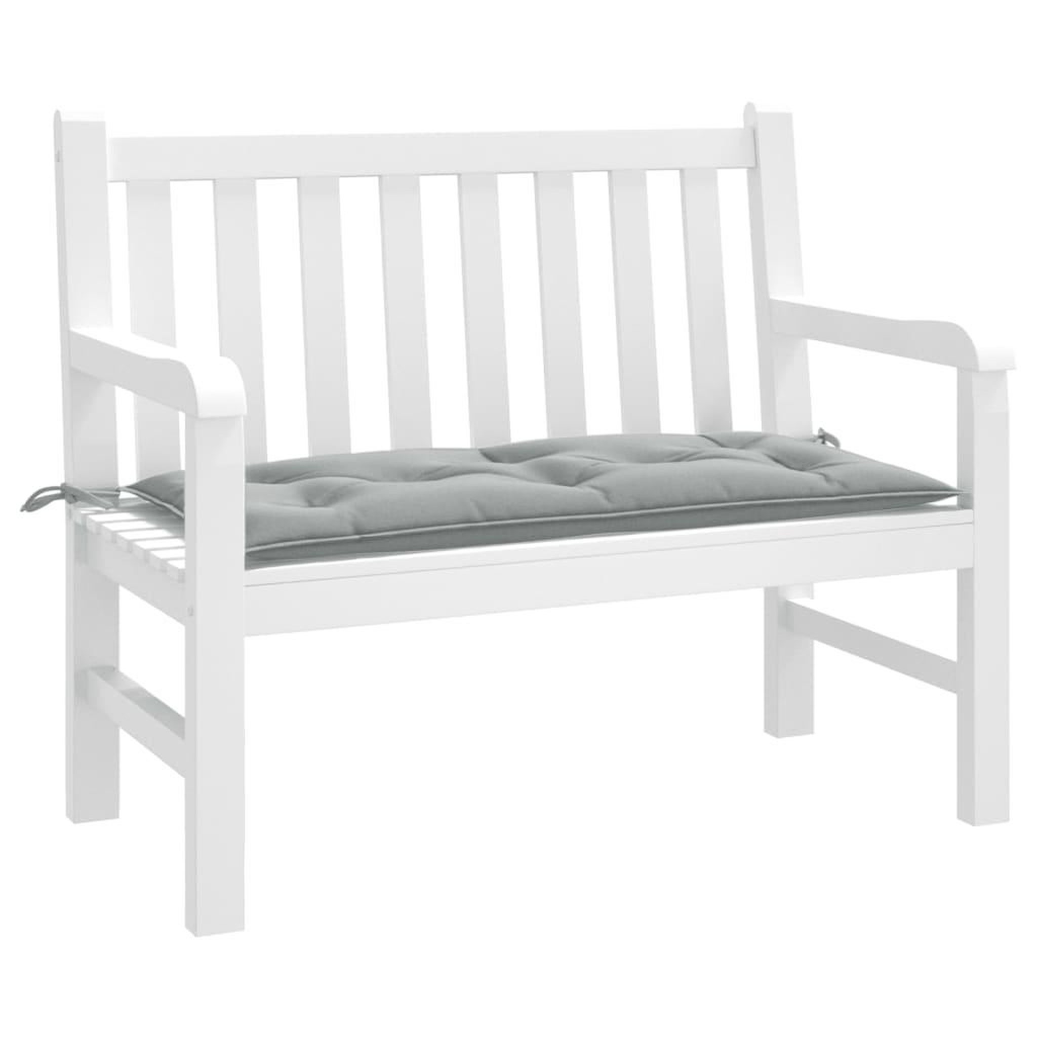 VIDAXL Coussin de banc de jardin gris clair melange 100x50x7 cm tissu