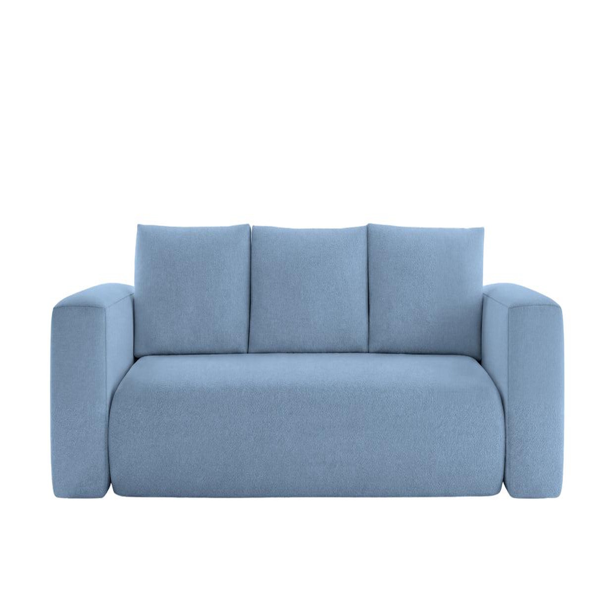 Voir la diapositive 1 : CASANOVA PARIS Ariel - canapé droit convertible tissu bouclette 3 places