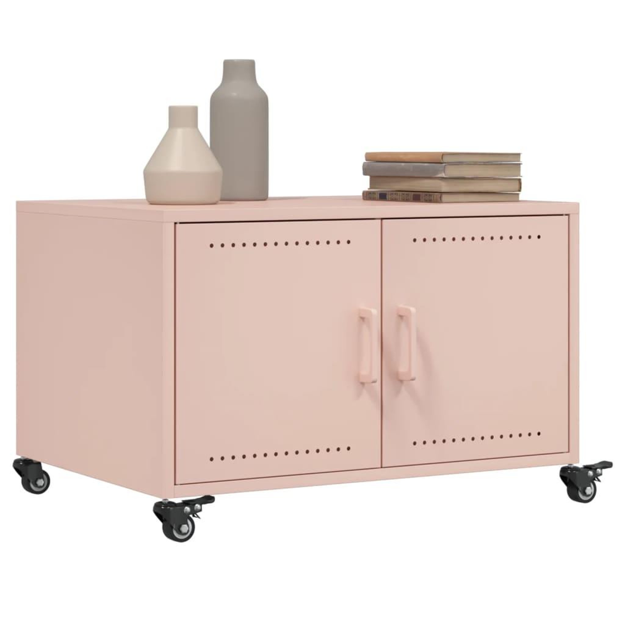 Voir la diapositive 5 : VIDAXL Table basse rose 68x50x43,5 cm acier
