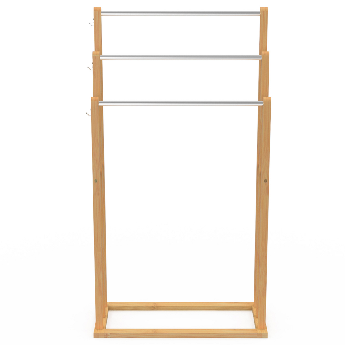 ID MARKET Porte-serviettes sur pied 3 niveaux RITA en bambou