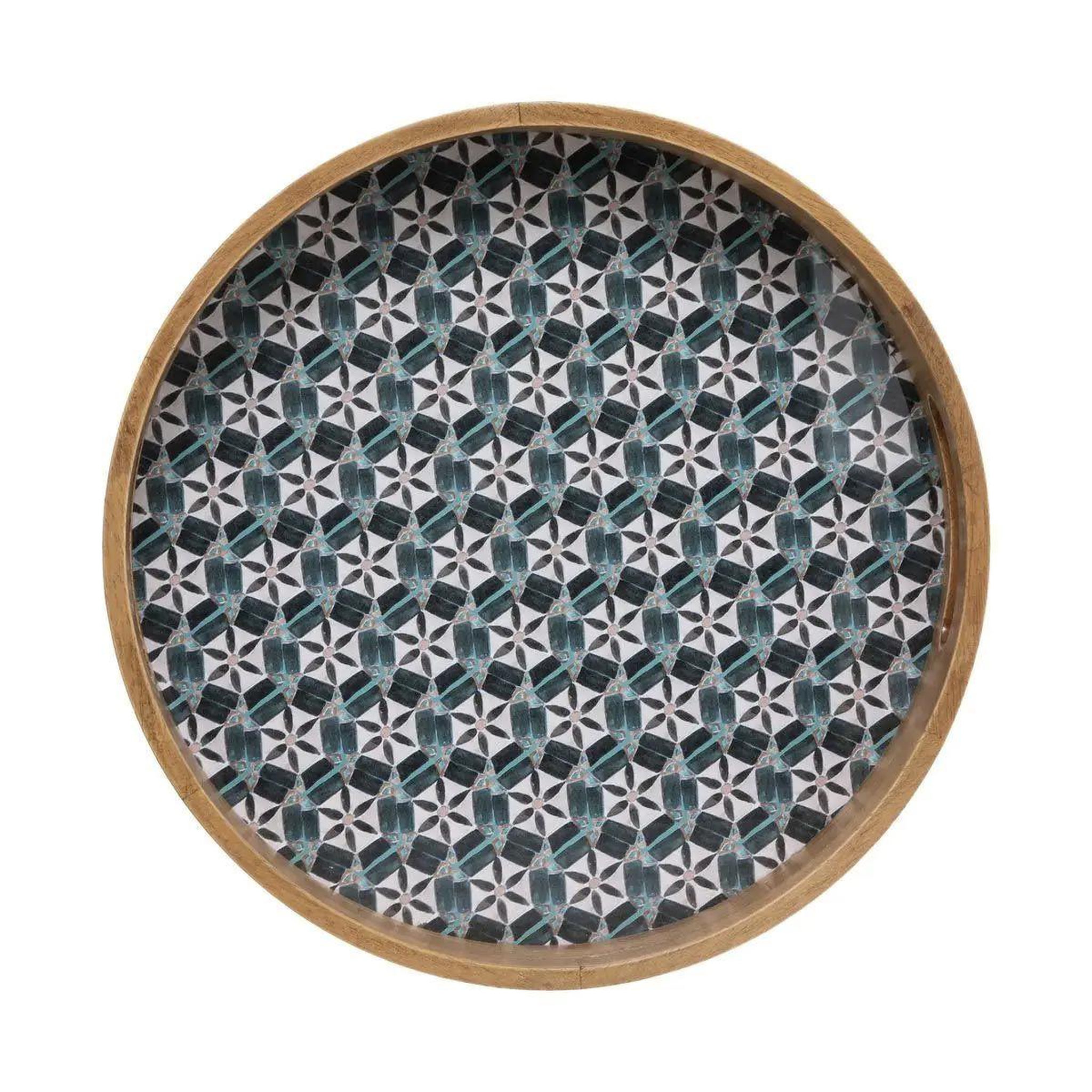 Voir la diapositive 4 : ATMOSPHERA Lot de 2 plateaux déco  alicante  34cm multicolore