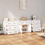 Voir la diapositive 3 : VIDAXL Buffets 3 pcs Blanc Bois d'ingenierie