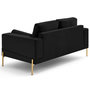 Voir la diapositive 6 : LISA DESIGN Isaure - canapé droit 2 places en velours