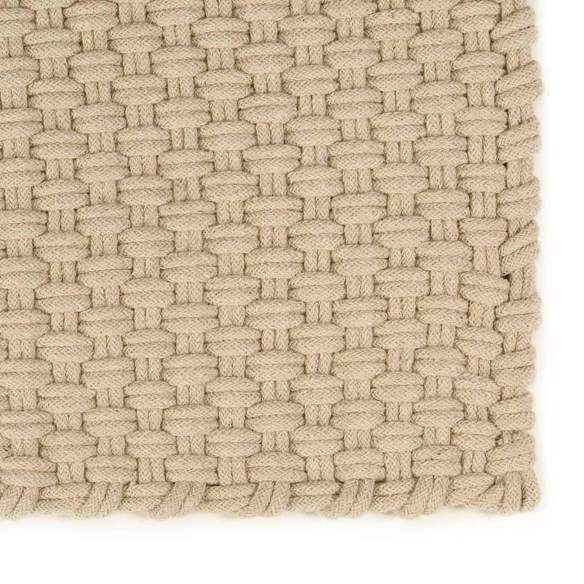 Voir la diapositive 2 : VIDAXL Tapis rectangulaire Naturel 80x160 cm Coton