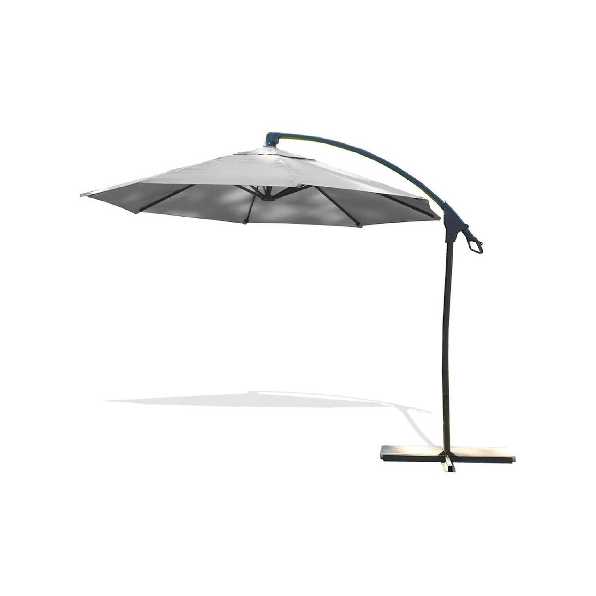 Voir la diapositive 2 : DCB GARDEN Parasol Déporté à Manivelle  Malaga  300cm Gris