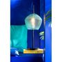 Voir la diapositive 4 : Paris Prix Lampe à Poser en Verre Design  Jenna  60cm Bleu