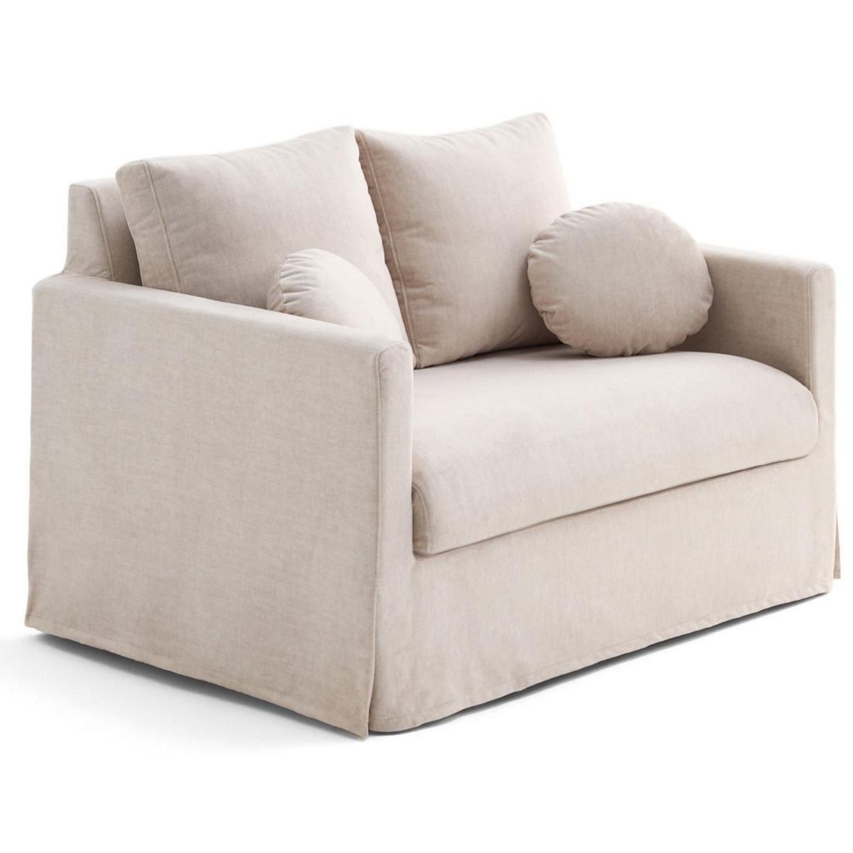 LISA DESIGN Serena - canapé droit déhoussable 2 places en velours