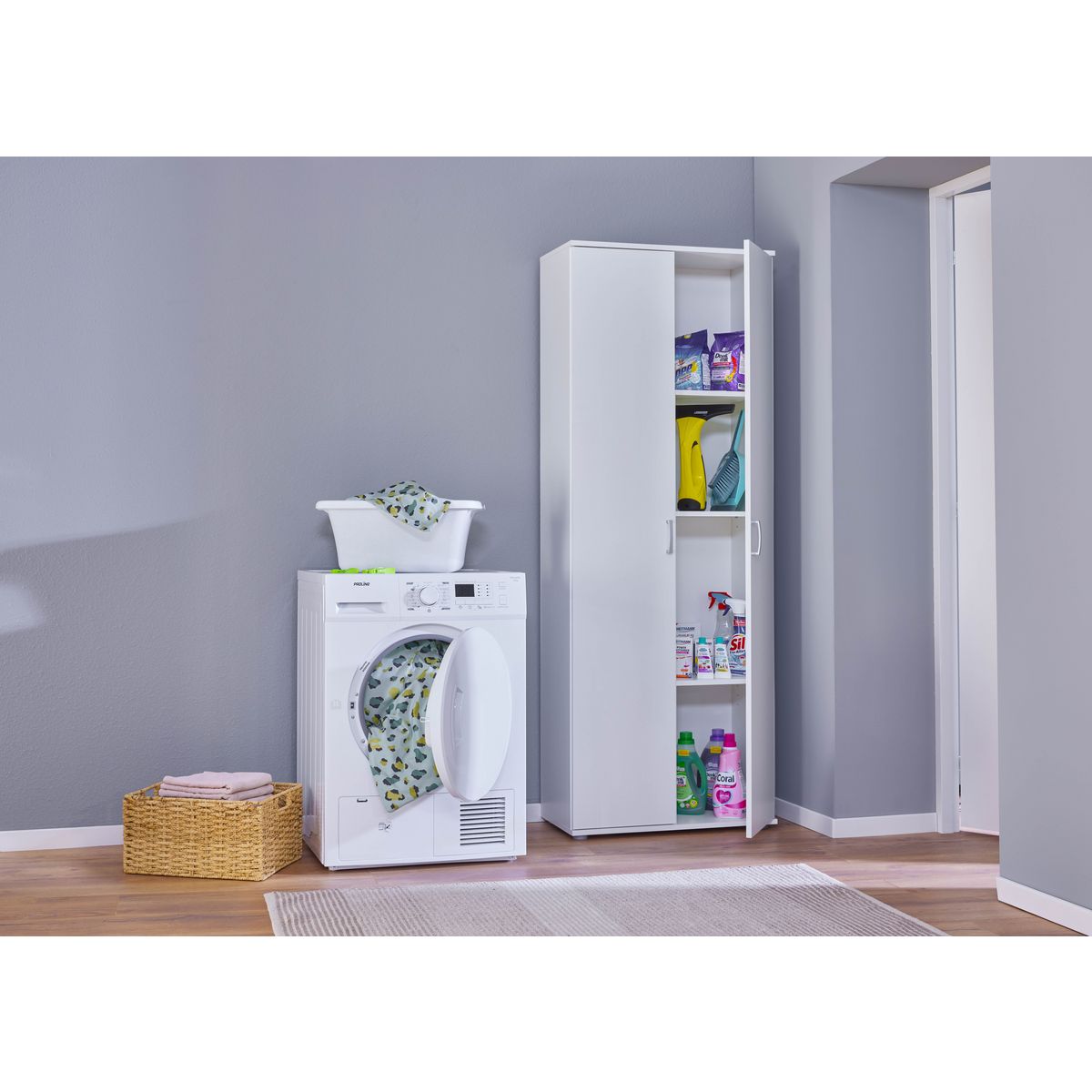 Armoire de rangement multifonctions 2 portes L70cm VISCONTI