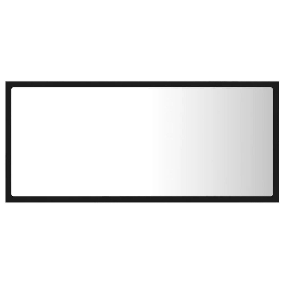 VIDAXL Miroir a LED de salle de bain Noir 90x8,5x37 cm Acrylique