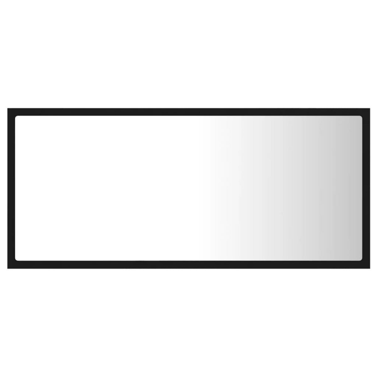 VIDAXL Miroir a LED de salle de bain Noir 90x8,5x37 cm Acrylique