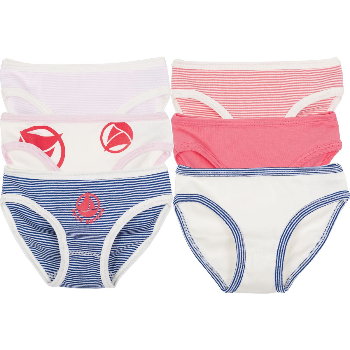 PETIT BATEAU Lot de 6 culottes fille