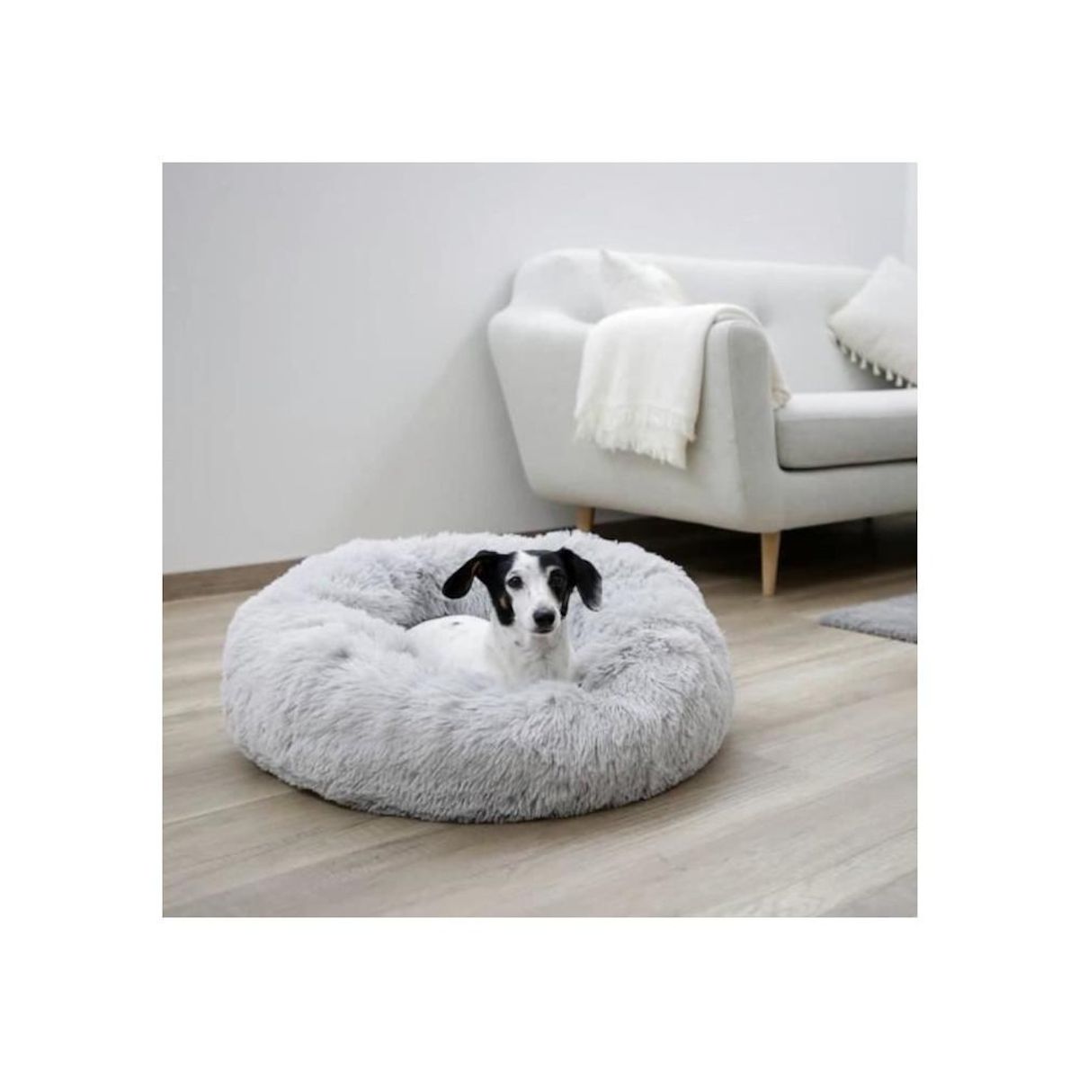 KERBL Corbeille - KERBL - Fluffy - Ø60 x 18 cm - Gris clair