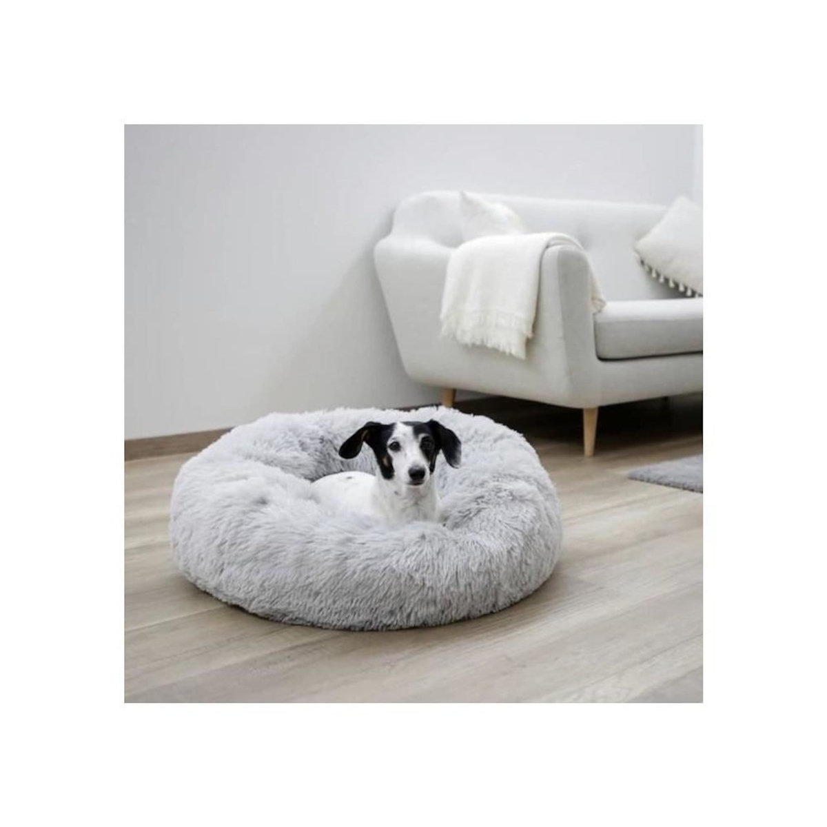 KERBL Corbeille - KERBL - Fluffy - Ø60 x 18 cm - Gris clair