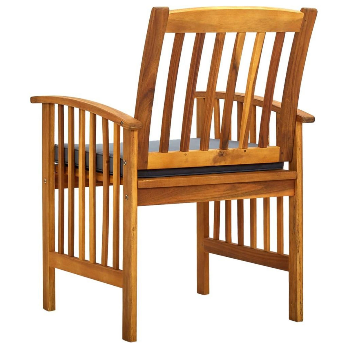 VIDAXL Chaises a manger de jardin lot de 3 et coussins Bois d'acacia
