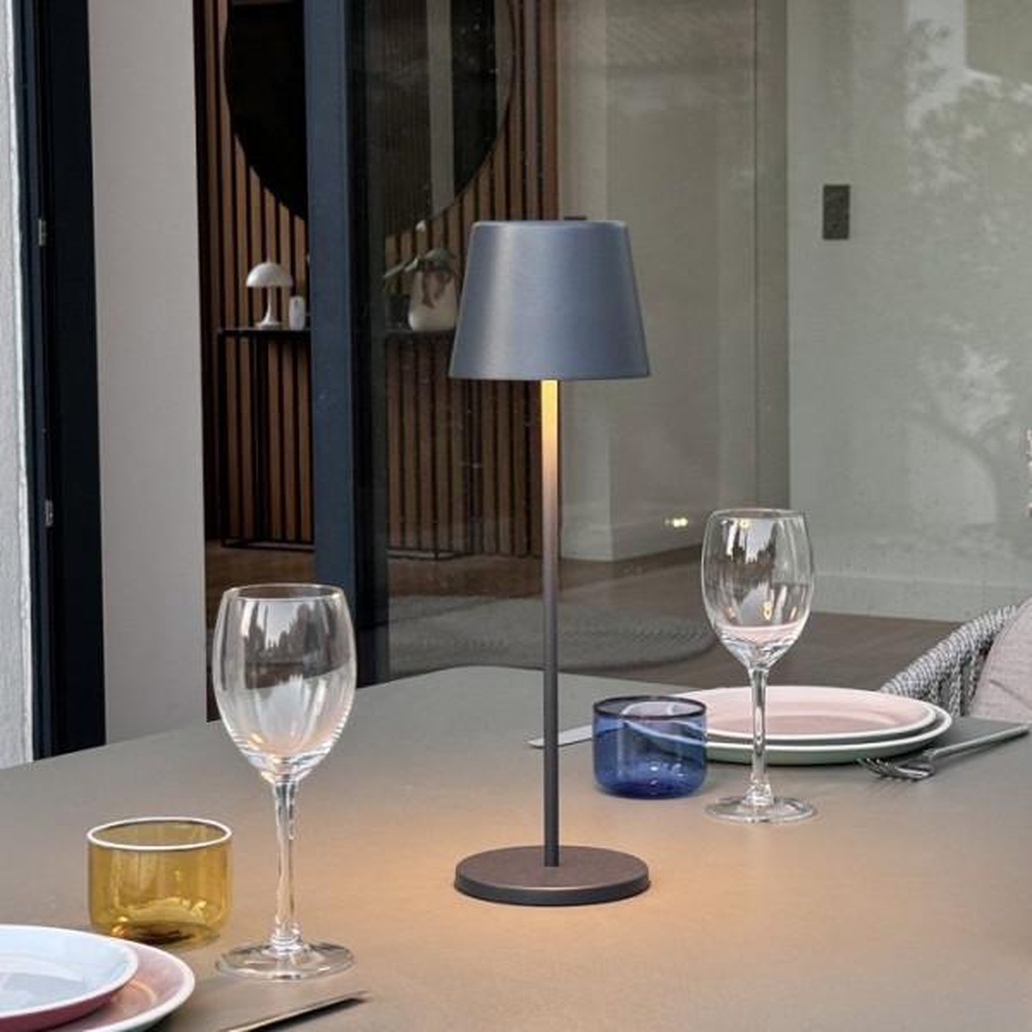 Voir la diapositive 3 : Lumisky Lampe de table de table sans fil LED dimmable gris
