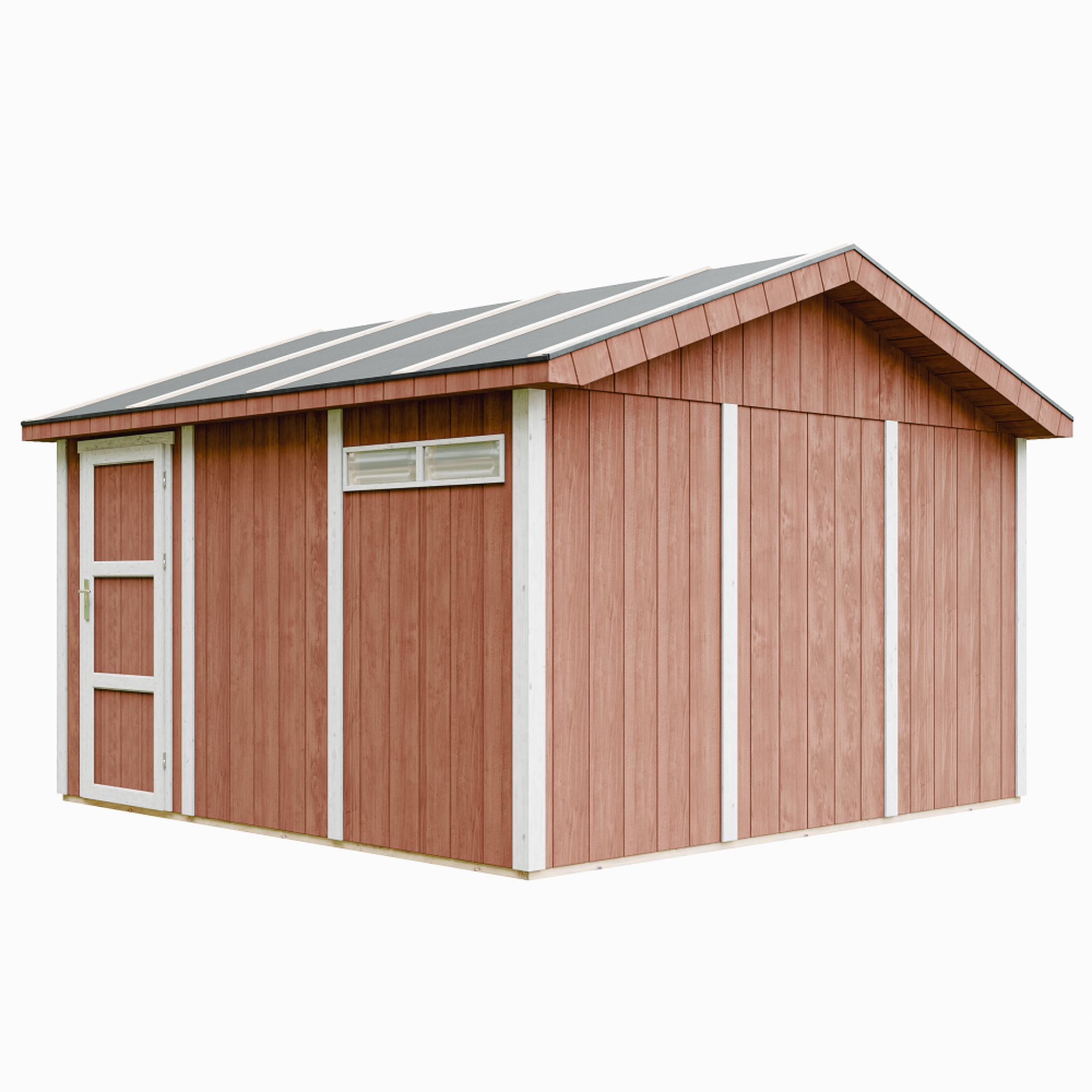 Voir la diapositive 2 : TIMBELA Garage qualité premium 13 m² construction en panneaux lp smartside - abri de jardin m990b