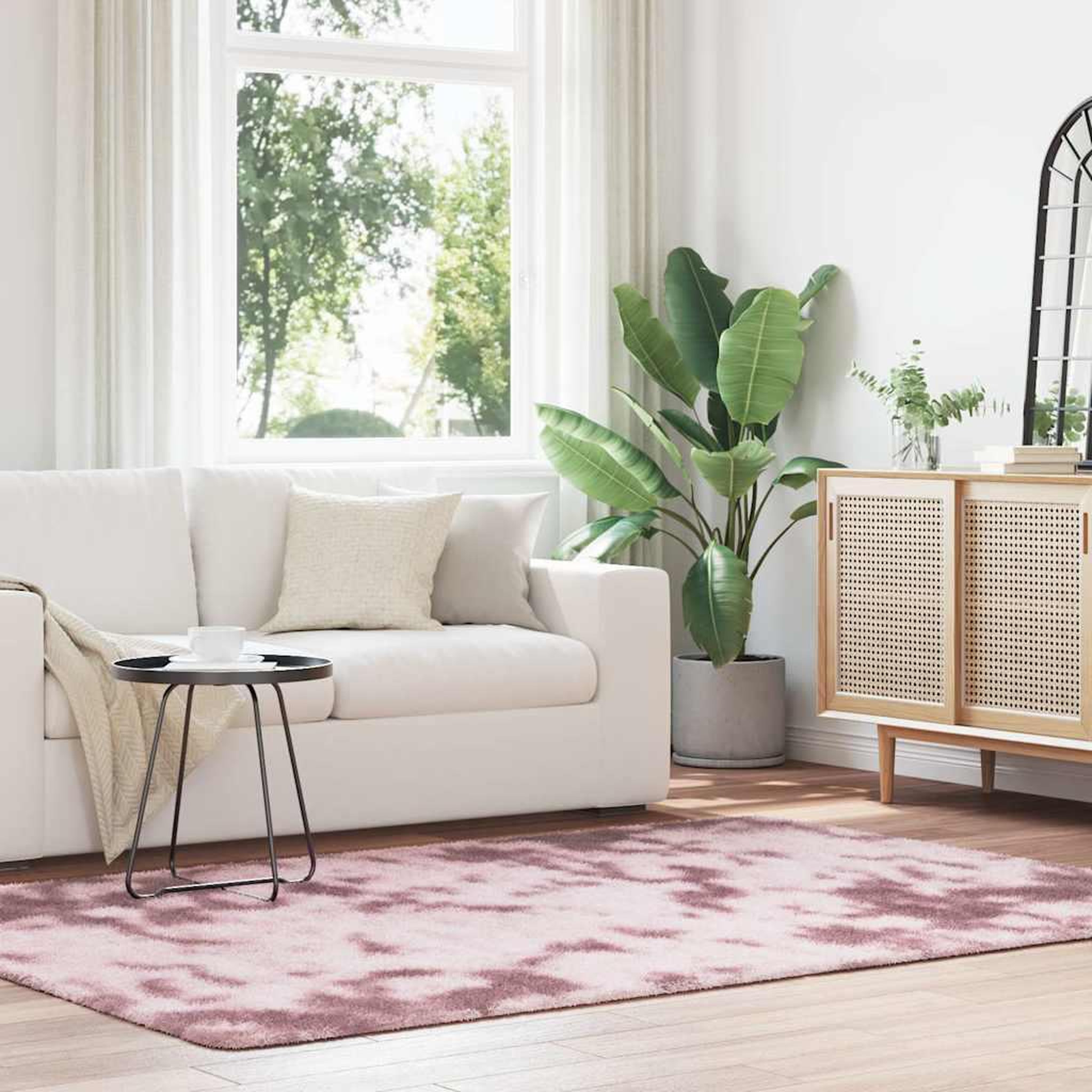 VIDAXL Tapis Shaggy a poils longs NAVARRA rose poudre 160x230 cm