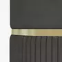 HOMCOM Pouf repose-pied tabouret design avec coffre de rangement velours côtelé acier brossé doré