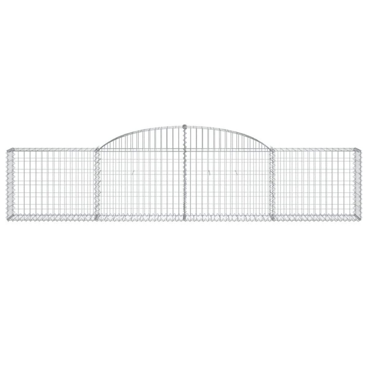 VIDAXL Panier de gabions arque 300x30x60/80 cm Fer galvanise