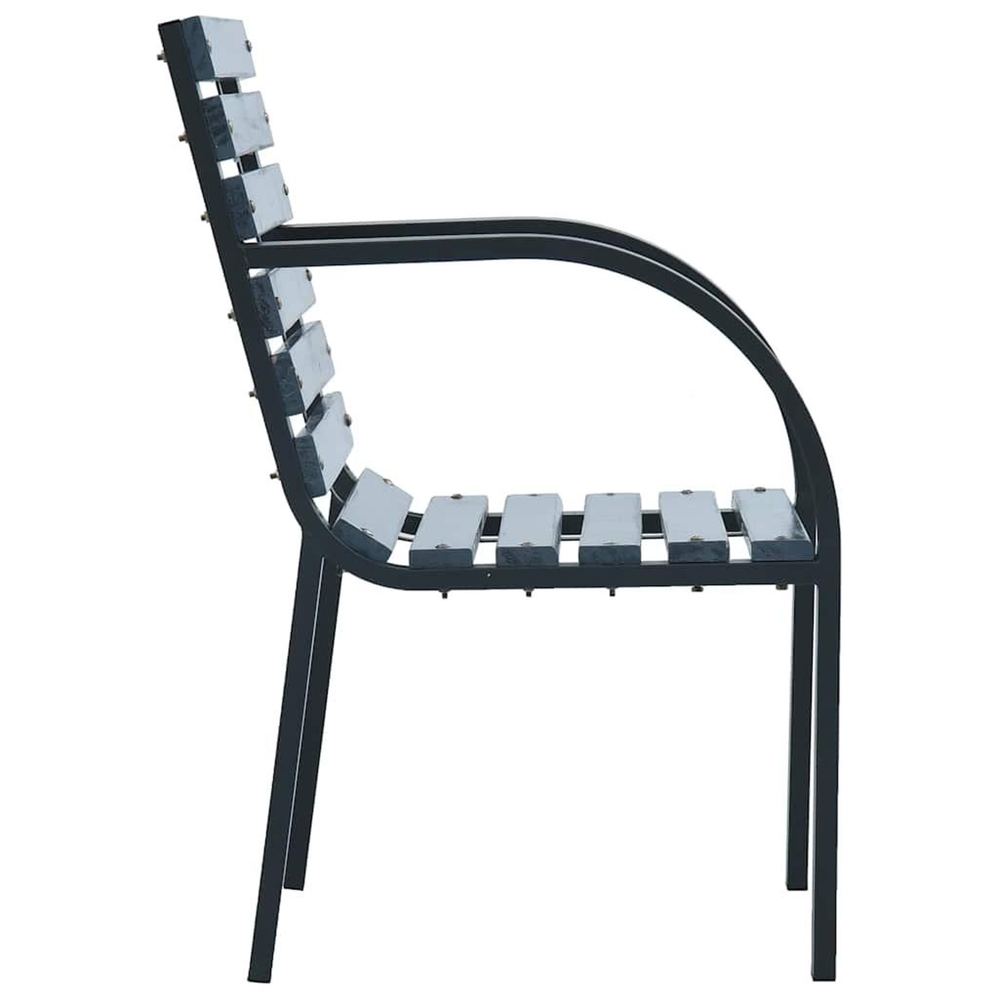Voir la diapositive 4 : VIDAXL Chaises de jardin lot de 2 sapin massif acier enduit de poudre