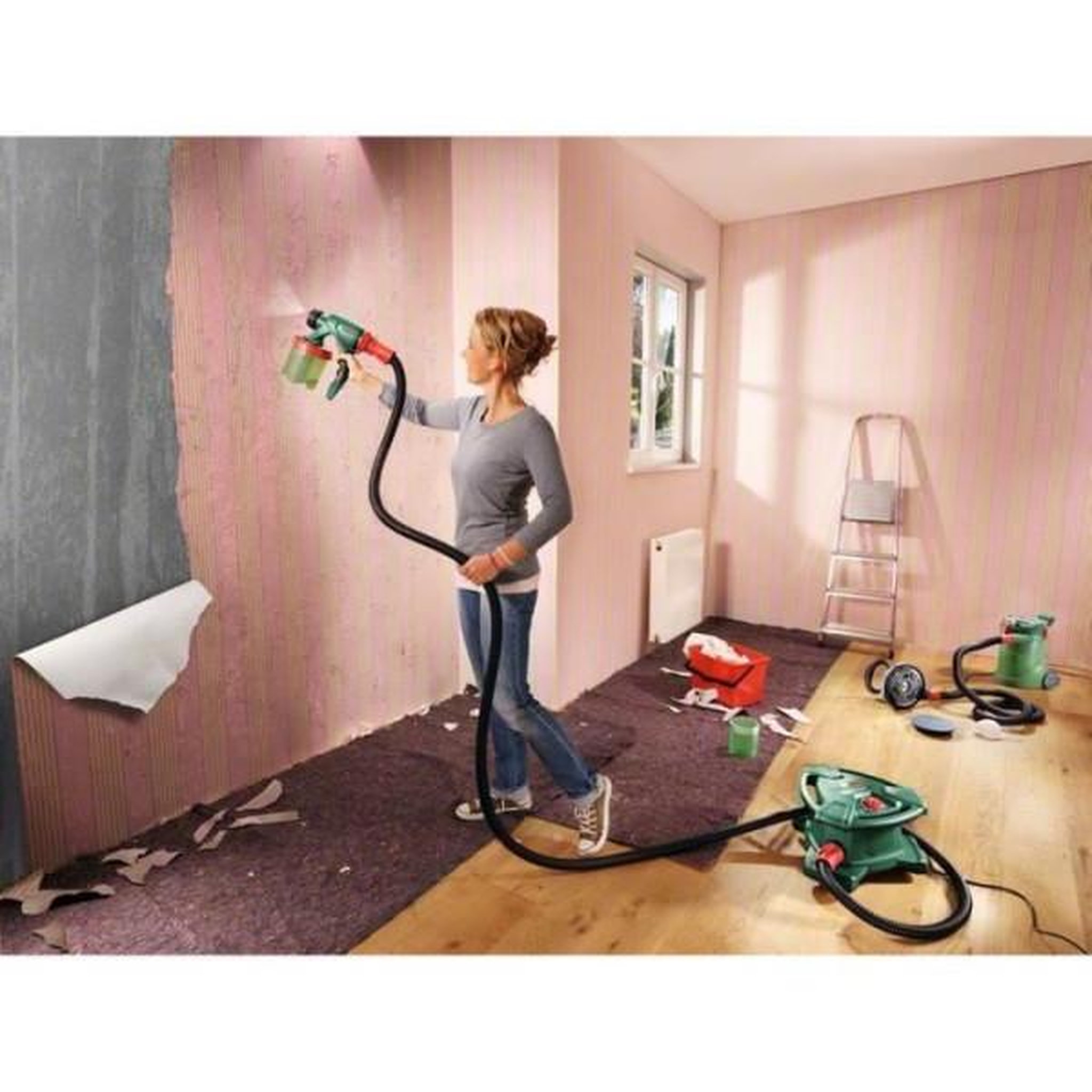 Voir la diapositive 6 : BOSCH BOSCH Pistolet a peinture PFS 5000 E - 1200 W - Débit : 500 ml/min + Malaxeur