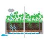 Voir la diapositive 5 : VIDAXL Lit sureleve de jardin avec systeme d'arrosage Gris 43x43x33 cm