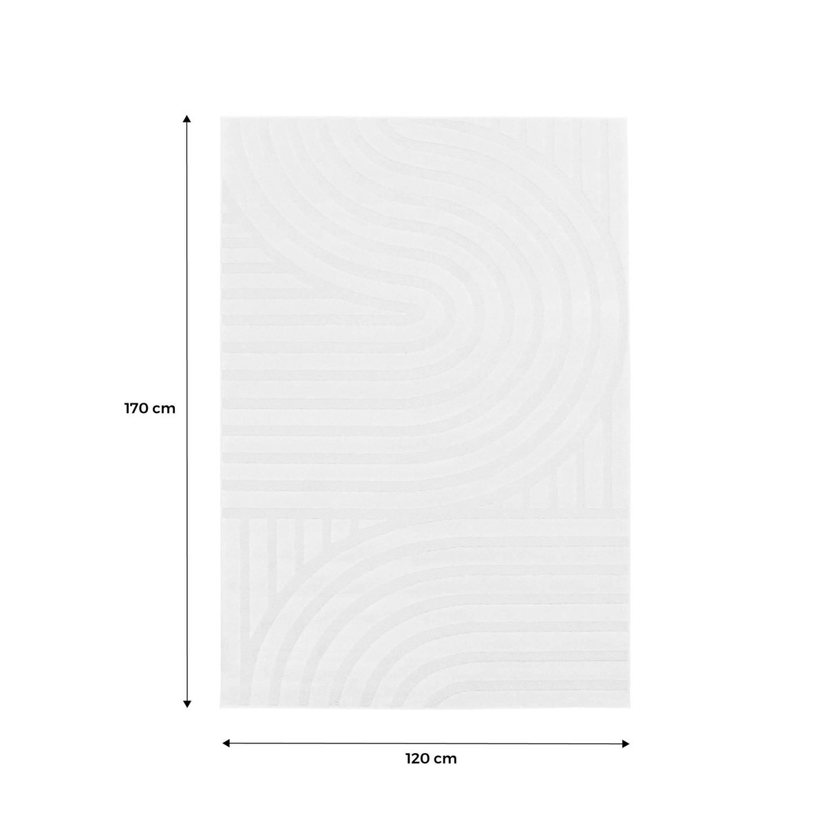 SWEEEK Tapis intérieur motifs arches, poils ras, crème