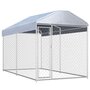 VIDAXL Chenil d'exterieur avec toit pour chiens 382x192x225 cm