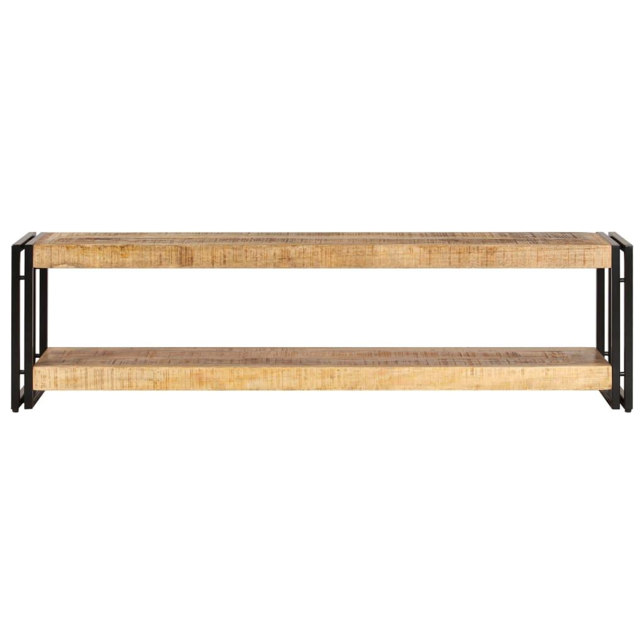 Voir la diapositive 2 : VIDAXL Meuble TV 150x30x40 cm Bois massif de manguier
