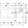 Voir la diapositive 2 : franke Evier à encastrer 90cm onyx avec siphon - 459471
