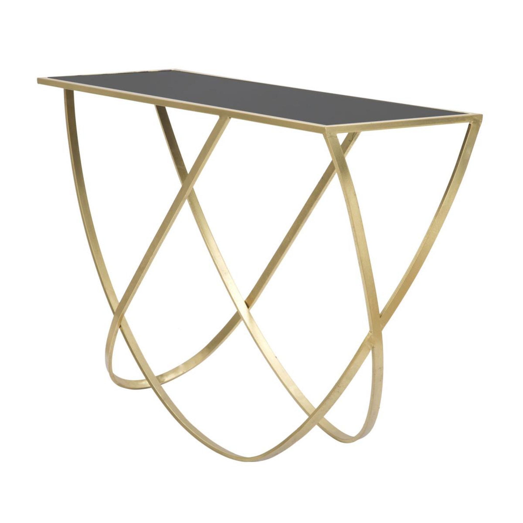 Voir la diapositive 2 : Paris Prix Console design  ring  120cm noir & or