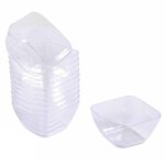 Paris Prix Lot de 25 Verrines Cubes en Plastique Réutilisable  Mini Apéritif  4,5cl Transparent