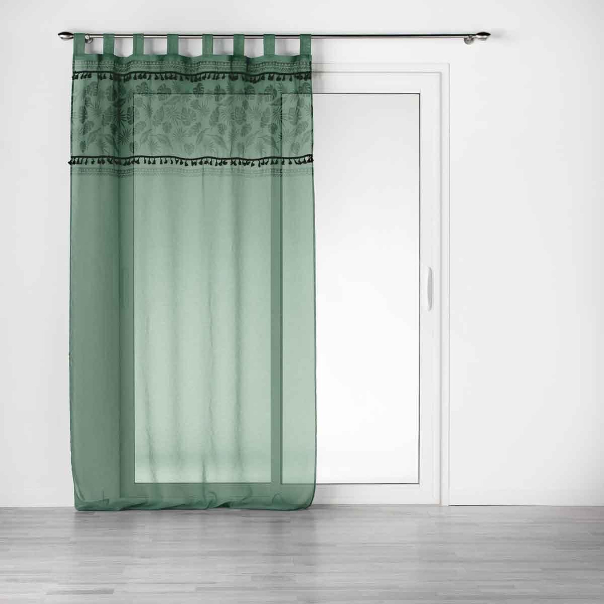 Douceur d'Intérieur Rideau voilage à passants  milagreen  140x240cm vert