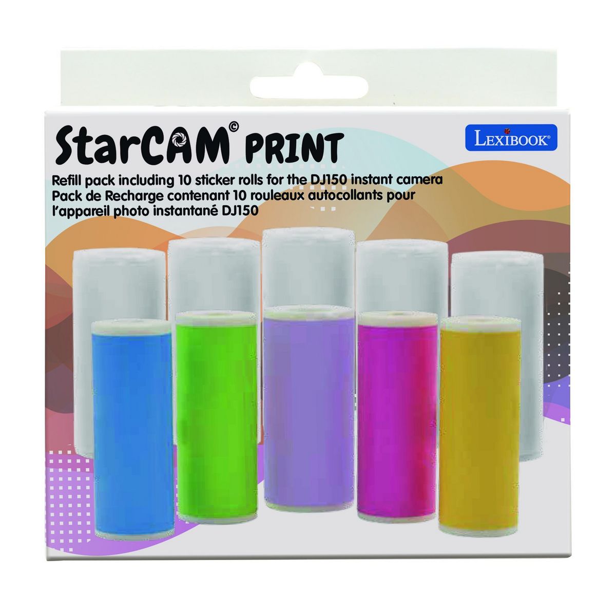 Lexibook Pack de recharge contenant 10 rouleaux autocollants pour les références Star Cam DJ150 et DJ160
