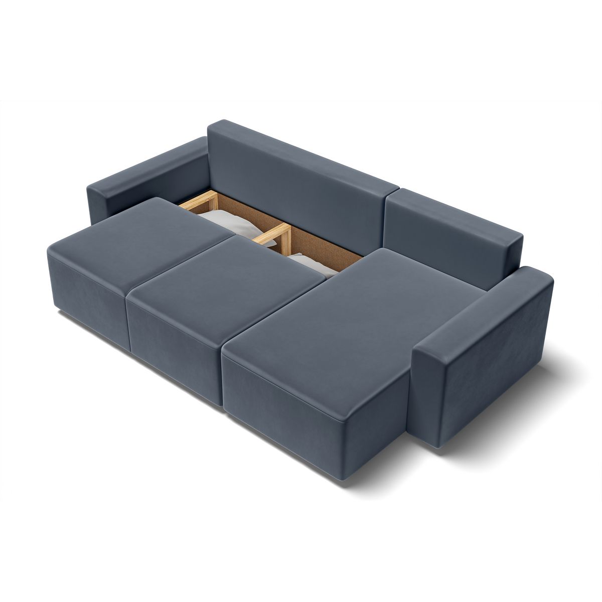 Canapé d'angle convertible et réversible velours  JOY