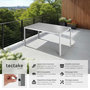 Voir la diapositive 2 : tectake Table de jardin en aluminium et plastique gris/argent