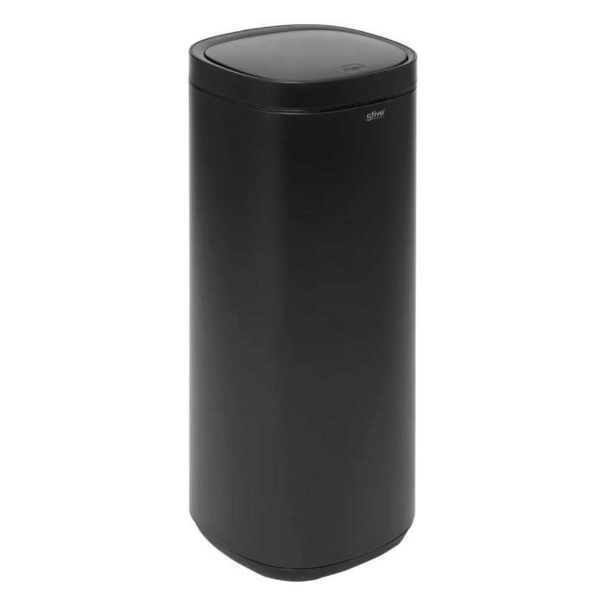 FIVE Poubelle de Cuisine Ouverture Pression  Inox  50L Noir
